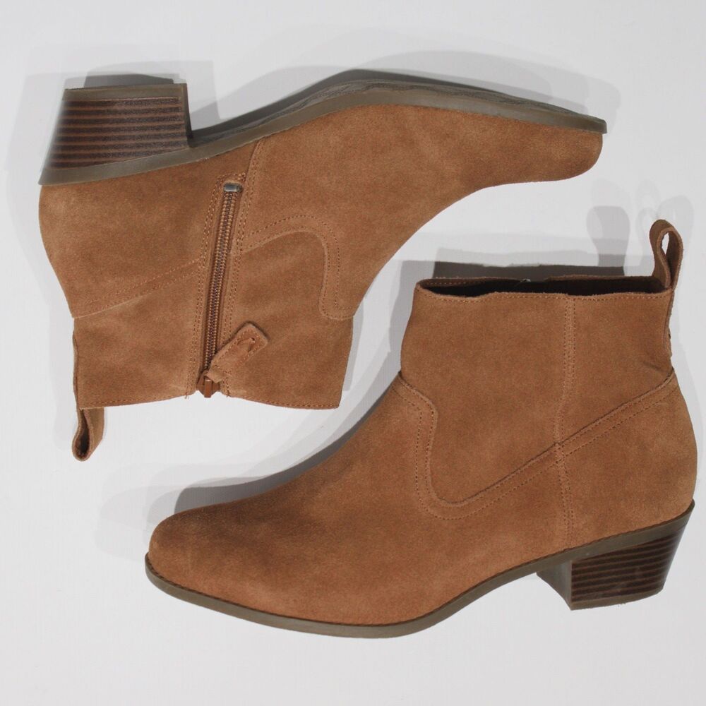 Vionic Vera Brown Suede Western Ankle Boots Booties Arch Support Women Size 10 - Picture 13 of 13
